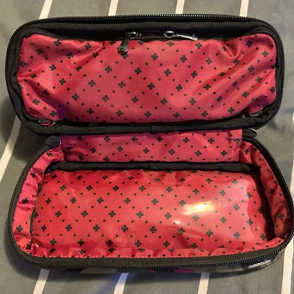 Lug Double Decker Cosmetic Case in Camo Orchid - Picture 6 of 8